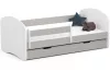 AKORD Smile 160x80 Gyerekágy Laminált Szürke Védőkorláttal