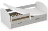 AKORD Smile 160x80 Gyerekágy Laminált Szürke Védőkorláttal