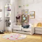   AKORD Smile 160x80 Gyerekágy Laminált Szürke Védőkorláttal