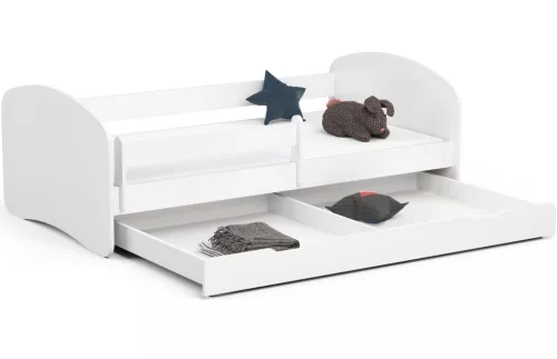 AKORD Smile Gyerekágy 180x90 Fehér Laminált Védőkorláttal