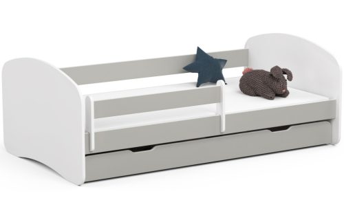AKORD Smile Gyerekágy 180x90 Szürke Laminált Védőkorláttal