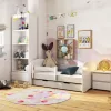 AKORD Smile Gyerekágy 180x90 Szürke Laminált Védőkorláttal