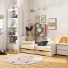 AKORD Smile 180x90 Gyerekágy Sonoma Tölgy Fiókos Védőkorláttal