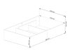 AKORD CLP Tárolós Ágy Laminált Fehér 120x200