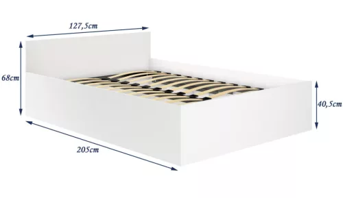 AKORD CLP Tárolós Ágy Laminált Fehér 120x200
