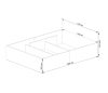 AKORD CLP Tárolós Ágy Laminált Fehér 140x200 LOZPODBIA140