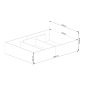 AKORD CLP Tárolós Ágy Laminált Fehér 140x200 LOZPODBIA140