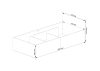 AKORD CLP Tárolós Ágy Laminált Fehér 90x200 LOZPODBIA90