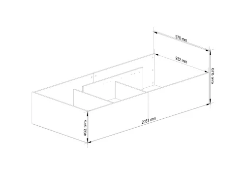 AKORD CLP Tárolós Ágy Laminált Fehér 90x200
