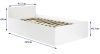 AKORD CLP Tárolós Ágy Laminált Fehér 90x200 LOZPODBIA90