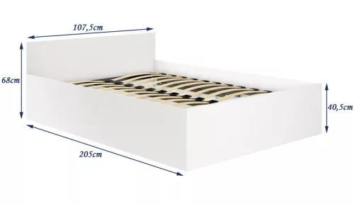 AKORD CLP Tárolós Ágy Laminált Fehér 100x200
