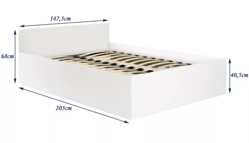 AKORD CLP Tárolós Ágy Laminált Fehér 140x200