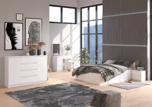 AKORD CLP Tárolós Ágy Laminált Fehér 160x200