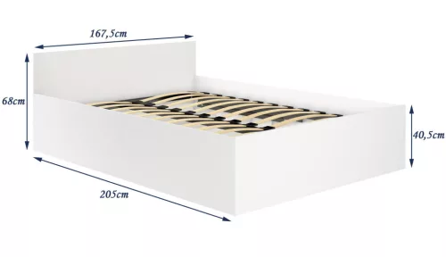AKORD CLP Tárolós Ágy Laminált Fehér 160x200