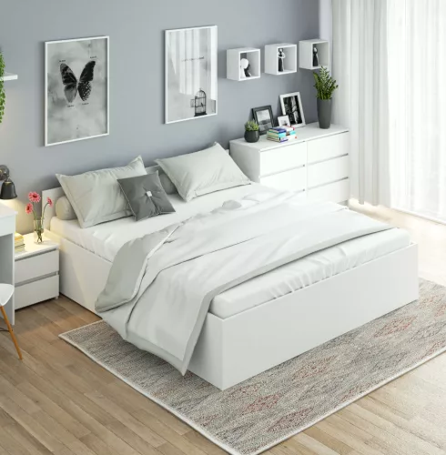 AKORD CLP Tárolós Ágy Laminált Fehér 180x200