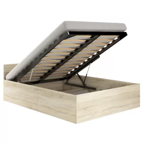 AKORD CLP Tárolós Ágy Sonoma Tölgy 140x200 Gázrugós