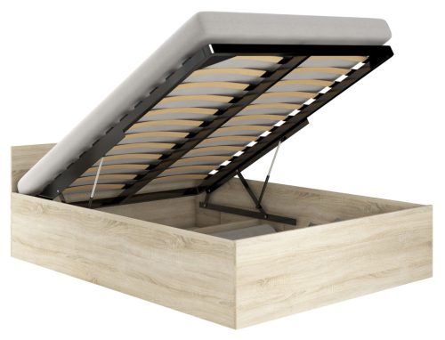 AKORD CLP Tárolós Ágy 160x200 Sonoma Tölgy Matraccal