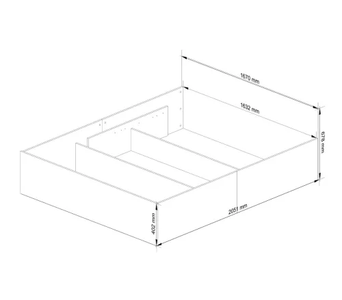 AKORD CLP Tárolós Ágy 160x200 Sonoma Tölgy Matraccal