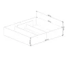 AKORD CLP Tárolós Ágy 180x200 Sonoma Tölgy Matraccal