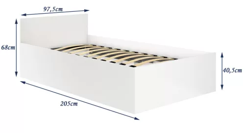 AKORD CLP Tárolós Ágy Sonoma Tölgy 90x200 Gázrugós