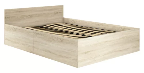 AKORD CLP Tárolós Franciaágy Sonoma Tölgy 140x200 Fémráccsal