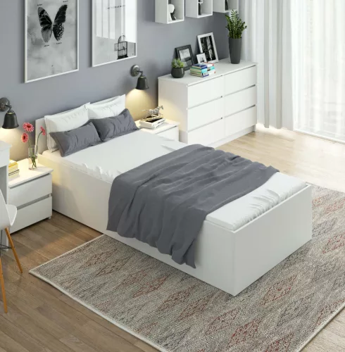 AKORD CLP Tárolós Ágy Laminált Fehér 90x200