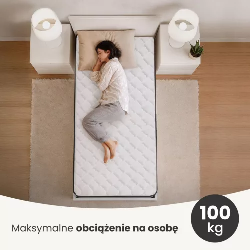 AKORD rugós matrac védőhuzattal 90x190 cm H3 fehér 24 cm magas