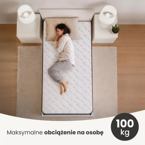 AKORD Rugós Matrac Huzattal 100x200 cm H3 Fehér 24 cm Magas