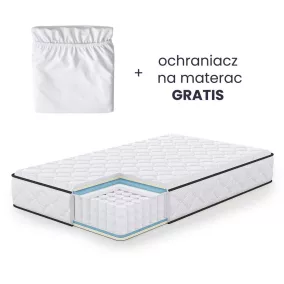   AKORD Furniture Factory rugós matrac védőhuzattal 120x200 cm H3 fehér 24 cm magas