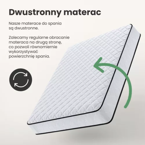 AKORD Furniture Factory rugós matrac védőhuzattal 160x200 cm H3 fehér 24 cm magas