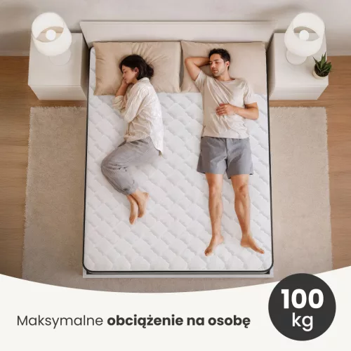 AKORD Furniture Factory rugós matrac védőhuzattal 160x200 cm H3 fehér 24 cm magas