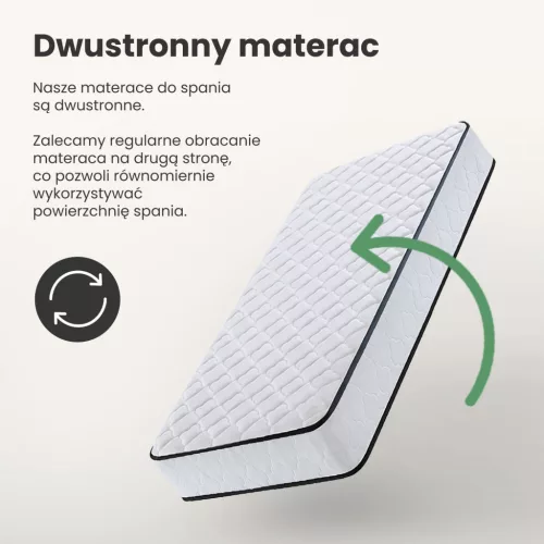 AKORD Furniture Factory rugós matrac védőhuzattal 80x190 cm H3 fehér 24 cm magas