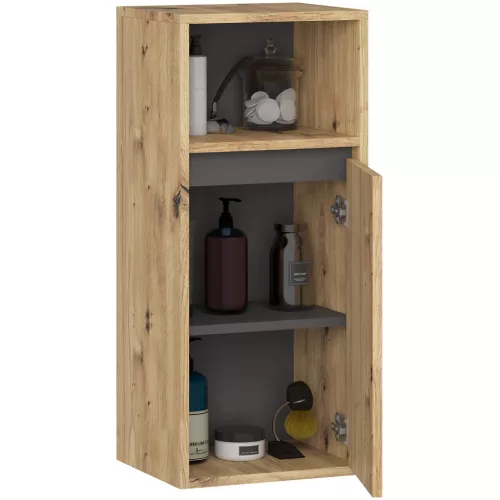 VAMI W35 Fali Fürdőszobaszekrény Artisan Tölgy Grafit Szürke