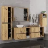 VAMI W35 Fali Fürdőszobaszekrény Artisan Tölgy Grafit Szürke