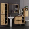 VAMI W35 Fali Fürdőszobaszekrény Artisan Tölgy Grafit Szürke