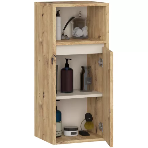 AKORD VAMI W35 Fali Fürdőszobai Szekrény Artisan Tölgy Kasmír