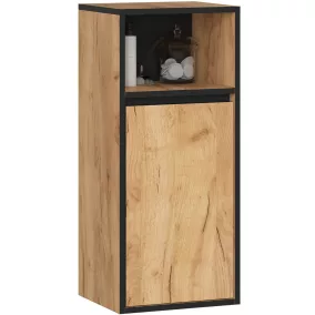   AKORD VAMI W35 Fali Fürdőszobai Szekrény Craft Tölgy-Fekete