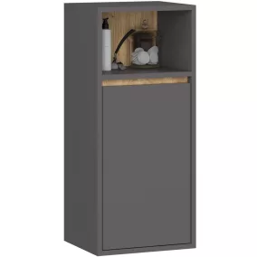  AKORD VAMI W35 Fali Fürdőszobai Szekrény Grafit Szürke Artisan Tölgy