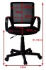 AKORD FD-6 Gyermek Forgószék Fehér/Fekete Mesh Háttámlával