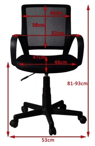 AKORD FD-6 Gyermek Forgószék Fehér/Fekete Mesh Háttámlával