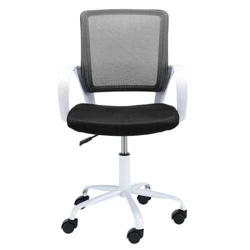 AKORD FD-6 Gyermek Forgószék Fehér/Fekete Mesh Háttámlával