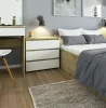 AKORD CLP Artisan Komód 3 Fiókos Laminált Tölgy/Fehér
