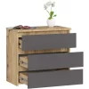 AKORD CLP Artisan Fiókos Komód Laminált Tölgy-Szürke