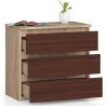 AKORD CLP 3 Fiókos Komód Sonoma Tölgy / Wenge