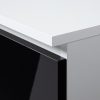 AKORD CL3 Magasfényű Éjjeliszekrény Fehér/Fekete 60 cm