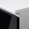 AKORD CL3 Magasfényű Éjjeliszekrény Fehér/Fekete 60 cm