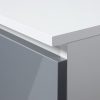 AKORD CL3 Éjjeliszekrény Laminált Fehér/Metál Magasfényű 60 cm