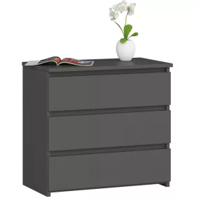 AKORD CLP CL3 Éjjeliszekrény Laminált Grafitszürke Matt