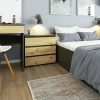 AKORD CLP Artisan 3-Fiókos Komód Laminált Grafit-Tölgy