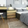 AKORD CLP Artisan 3-Fiókos Komód Laminált Grafit-Tölgy